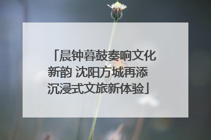 晨钟暮鼓奏响文化新韵 沈阳方城再添沉浸式文旅新体验