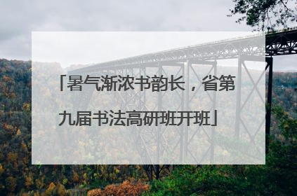 暑气渐浓书韵长，省第九届书法高研班开班