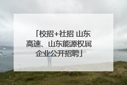 校招+社招 山东高速、山东能源权属企业公开招聘