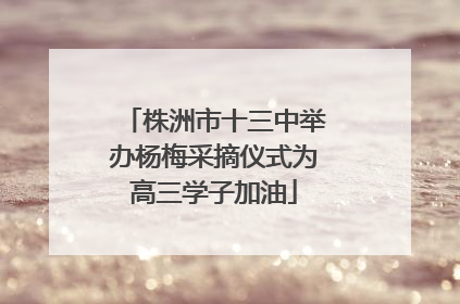 株洲市十三中举办杨梅采摘仪式为高三学子加油