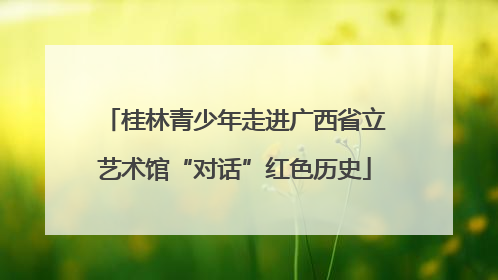 桂林青少年走进广西省立艺术馆“对话”红色历史