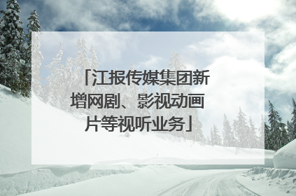 江报传媒集团新增网剧、影视动画片等视听业务