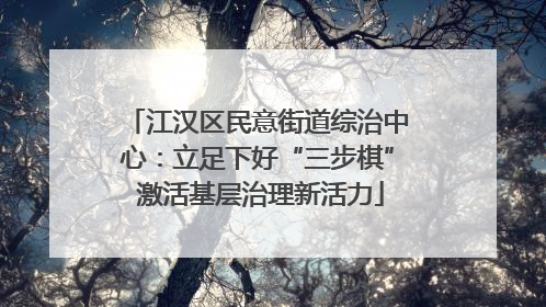 江汉区民意街道综治中心：立足下好“三步棋” 激活基层治理新活力