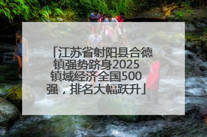 江苏省射阳县合德镇强势跻身2025镇域经济全国500强，排名大幅跃升