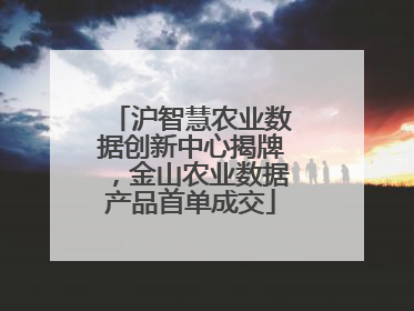 沪智慧农业数据创新中心揭牌，金山农业数据产品首单成交