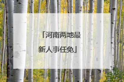 河南两地最新人事任免