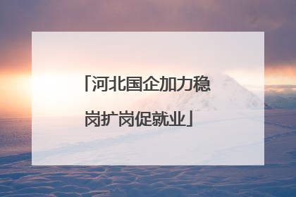 河北国企加力稳岗扩岗促就业