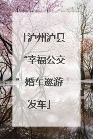 泸州泸县“幸福公交”婚车巡游发车