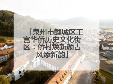 泉州市鲤城区王宫华侨历史文化街区：侨村焕新颜古风添新韵