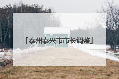 泰州泰兴市市长调整