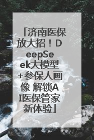 济南医保放大招！DeepSeek大模型+参保人画像 解锁AI医保管家新体验