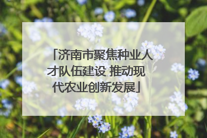 济南市聚焦种业人才队伍建设 推动现代农业创新发展