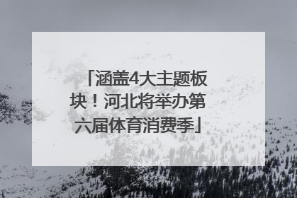 涵盖4大主题板块！河北将举办第六届体育消费季