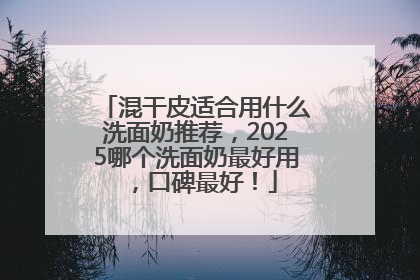 混干皮适合用什么洗面奶推荐，2025哪个洗面奶最好用，口碑最好！