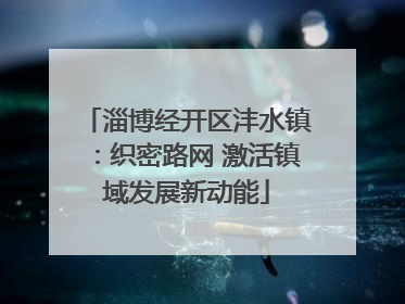 淄博经开区沣水镇：织密路网 激活镇域发展新动能