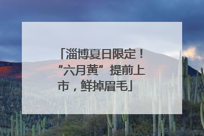 淄博夏日限定！“六月黄”提前上市，鲜掉眉毛