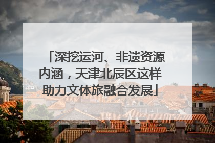 深挖运河、非遗资源内涵，天津北辰区这样助力文体旅融合发展