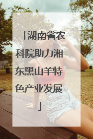 湖南省农科院助力湘东黑山羊特色产业发展