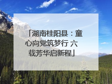湖南桂阳县：童心向党筑梦行 六载芳华启新程