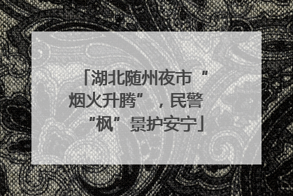 湖北随州夜市“烟火升腾”，民警“枫”景护安宁