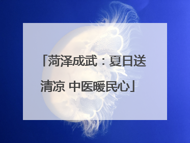 菏泽成武：夏日送清凉 中医暖民心