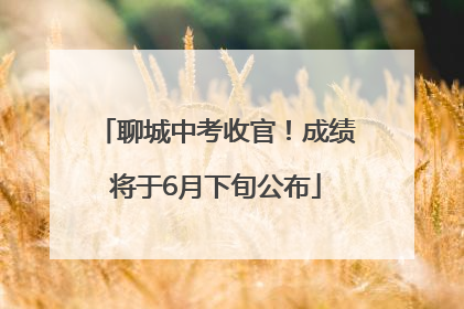 聊城中考收官！成绩将于6月下旬公布