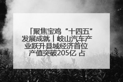 聚焦宝鸡“十四五”发展成就丨岐山汽车产业跃升县域经济首位 产值突破205亿 占规上工业75%