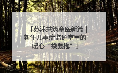苏沭共筑童医新篇｜新生儿重症监护室里的暖心“袋鼠抱”