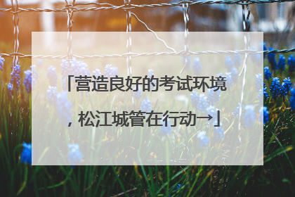 营造良好的考试环境，松江城管在行动→