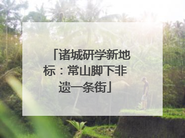 诸城研学新地标：常山脚下非遗一条街