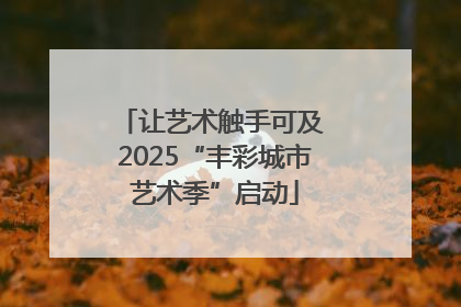 让艺术触手可及 2025“丰彩城市艺术季”启动
