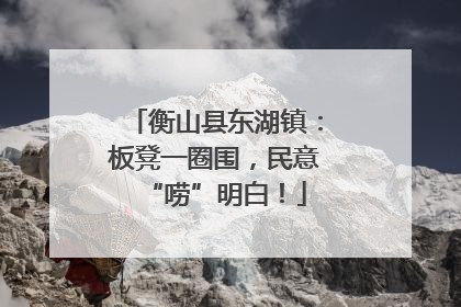 衡山县东湖镇：板凳一圈围，民意“唠”明白！