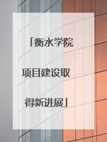 衡水学院项目建设取得新进展