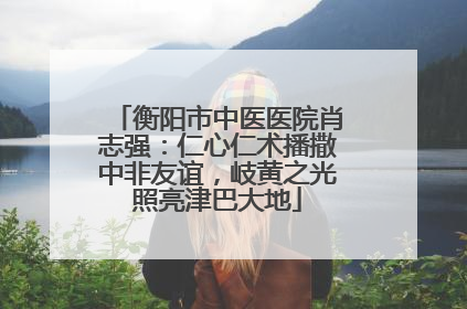 衡阳市中医医院肖志强：仁心仁术播撒中非友谊，岐黄之光照亮津巴大地