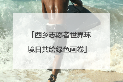 西乡志愿者世界环境日共绘绿色画卷