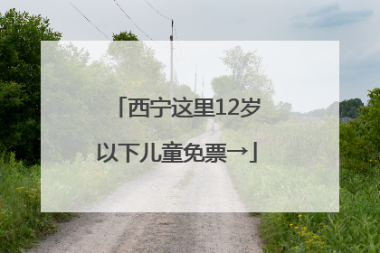 西宁这里12岁以下儿童免票→