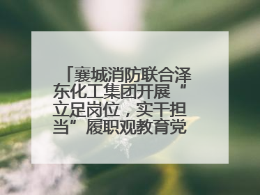 襄城消防联合泽东化工集团开展“立足岗位，实干担当”履职观教育党建联学活动