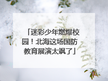 迷彩少年燃爆校园！北海这场国防教育展演太飒了