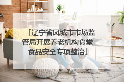 辽宁省凤城市市场监管局开展养老机构食堂食品安全专项整治