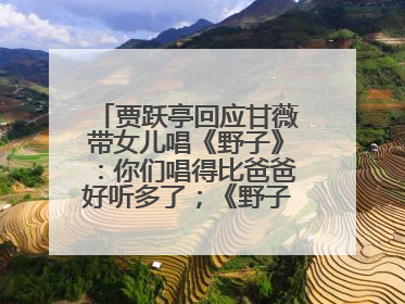 贾跃亭回应甘薇带女儿唱《野子》：你们唱得比爸爸好听多了；《野子》曾是贾跃亭“代表作”