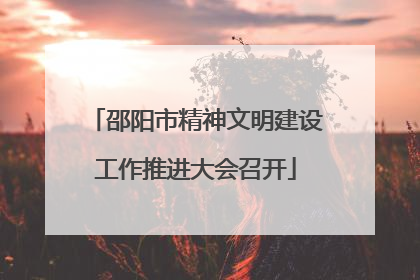 邵阳市精神文明建设工作推进大会召开