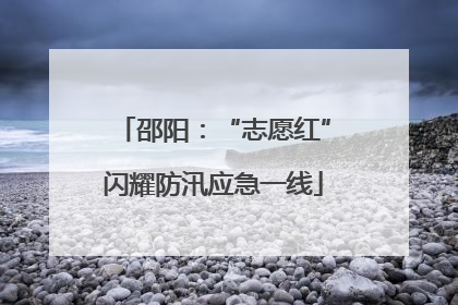 邵阳：“志愿红”闪耀防汛应急一线