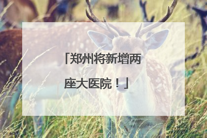 郑州将新增两座大医院！