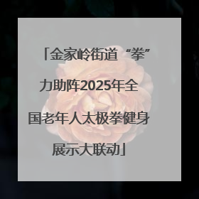 金家岭街道“拳”力助阵2025年全国老年人太极拳健身展示大联动