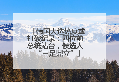 韩国大选热度或打破纪录：四位前总统站台，候选人“三足鼎立”