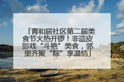 青和居社区第二届美食节火热开锣！非遗皮影戏“斗艳”美食，邻里齐聚“粽”享温情