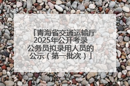 青海省交通运输厅2025年公开考录公务员拟录用人员的公示（第一批次）