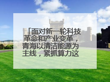 面对新一轮科技革命和产业变革，青海以清洁能源为主线，紧抓算力这个数字经济的“血液”、科技主权的“筹码”、产业升级的“杠杆”、绿色转型的“支点”，勇于撬动国家“双碳”战略、“东数西算”工程重大发展新机遇