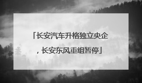 长安汽车升格独立央企，长安东风重组暂停