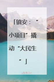镇安：“小项目”撬动“大民生”
